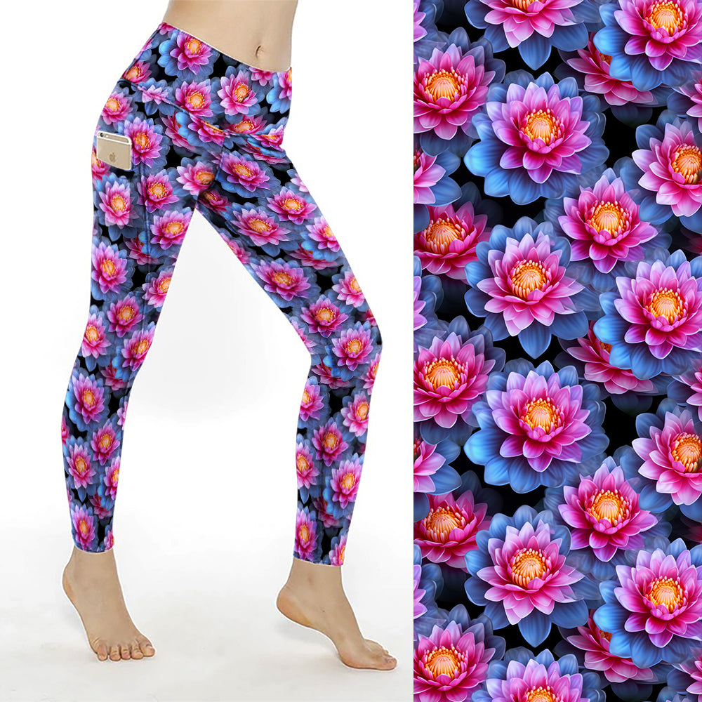 Preorder Lotus Dream thigh pocket full length leggings. Ends 31st December, available early to mid February