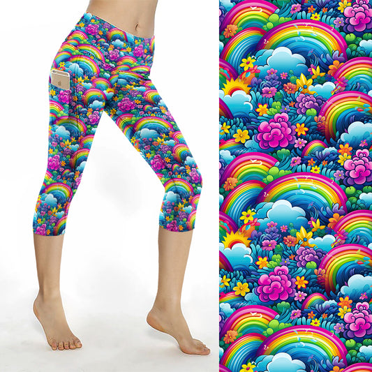 Preorder Chase The Rainbow thigh pocket Capri leggings. Ends 31st December, available early to mid February