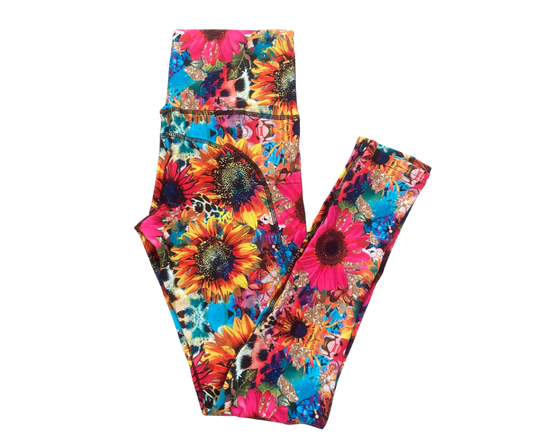 Sunflower full length thigh pocket leggings
