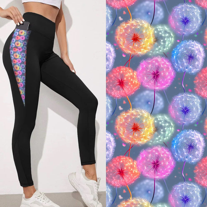 Preorder Colourburst Wishes full length triangle pocket leggings. Ends 28th April available early to mid April