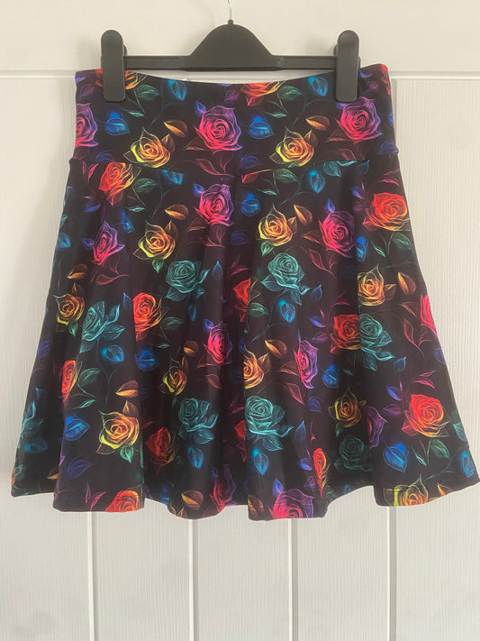 Neon Roses Skort