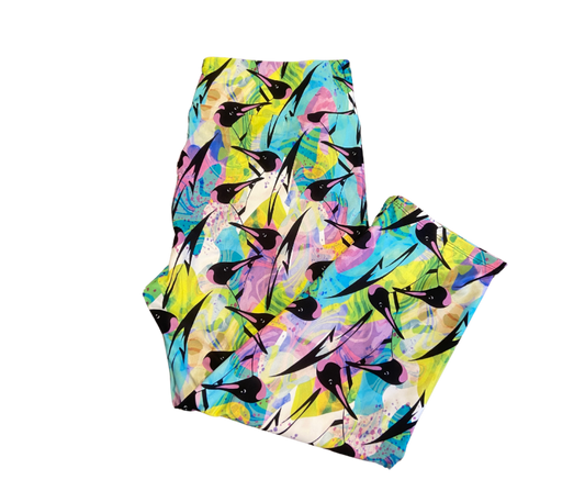 Watercolour Penguin Capri Leggings