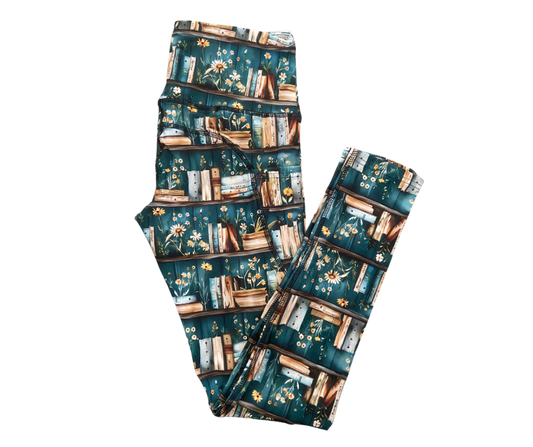 Book full length thigh pocket leggings