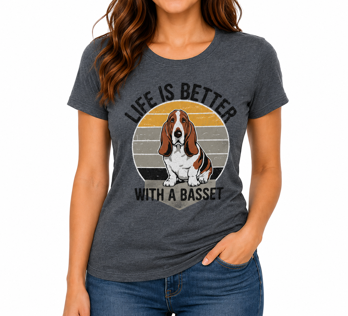 Life Is Better With A Bassett T-Shirt