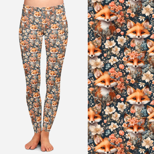 Preorder Floral Fox full length leggings. Ends 30th September , available early to mid November