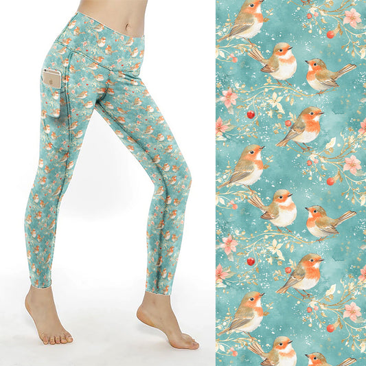 Preorder Robins Winter Wish full length thigh pocket leggings. Ends 31st October, available early to mid December