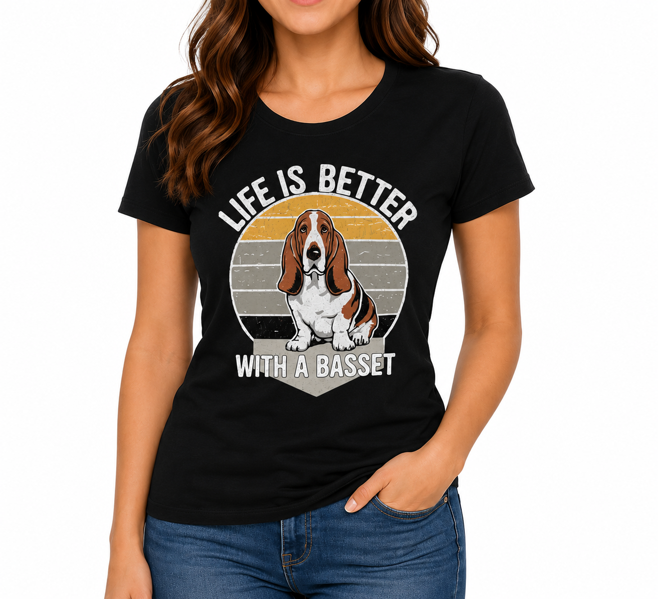 Life Is Better With A Bassett T-Shirt