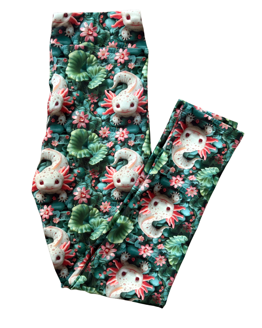 Kids Axolotl Oasis full length leggings