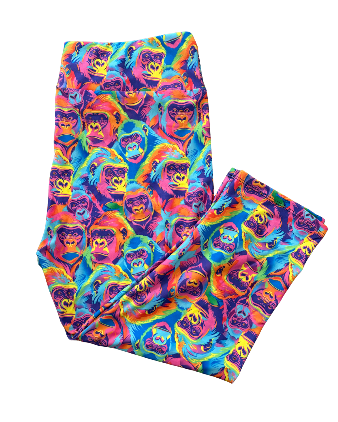 Rainbow Gorilla Capri leggings