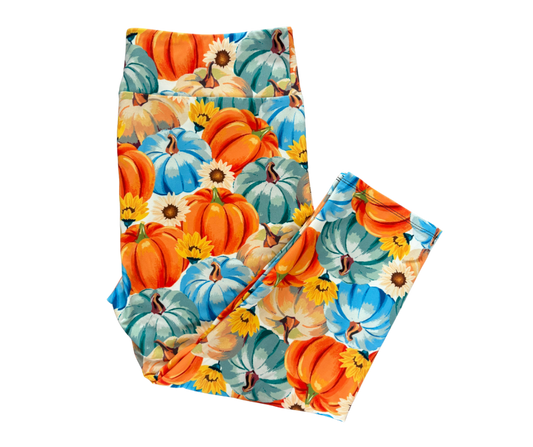 Autumn Pumpkin Capri Leggings