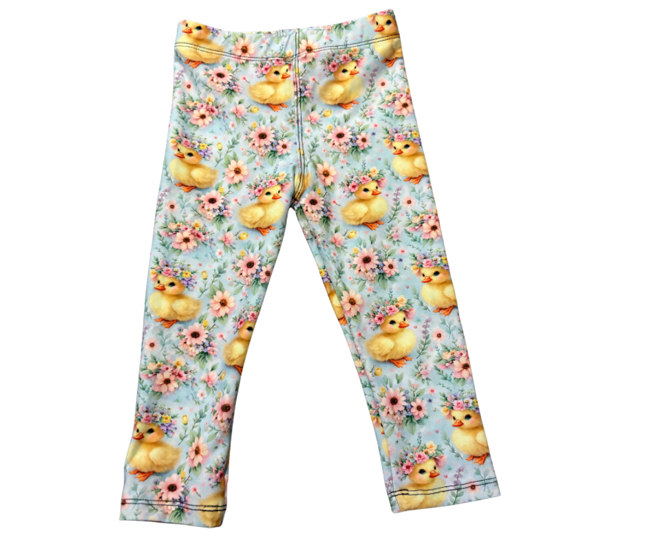 Kids Fluffy Ducks full length leggings