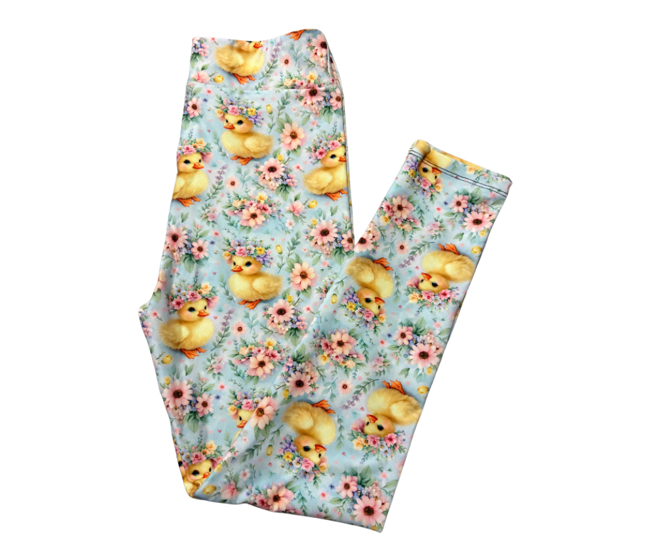 Kids Fluffy Ducks full length leggings