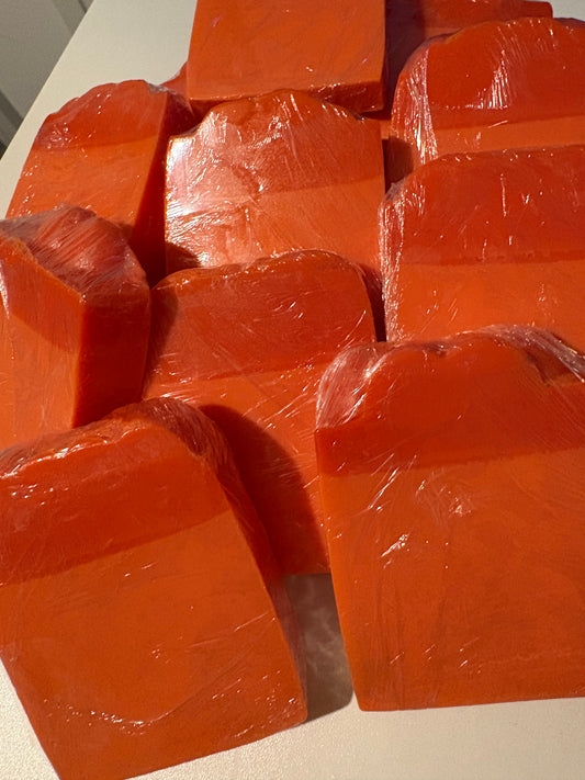 Pumpkin Spice soap slice