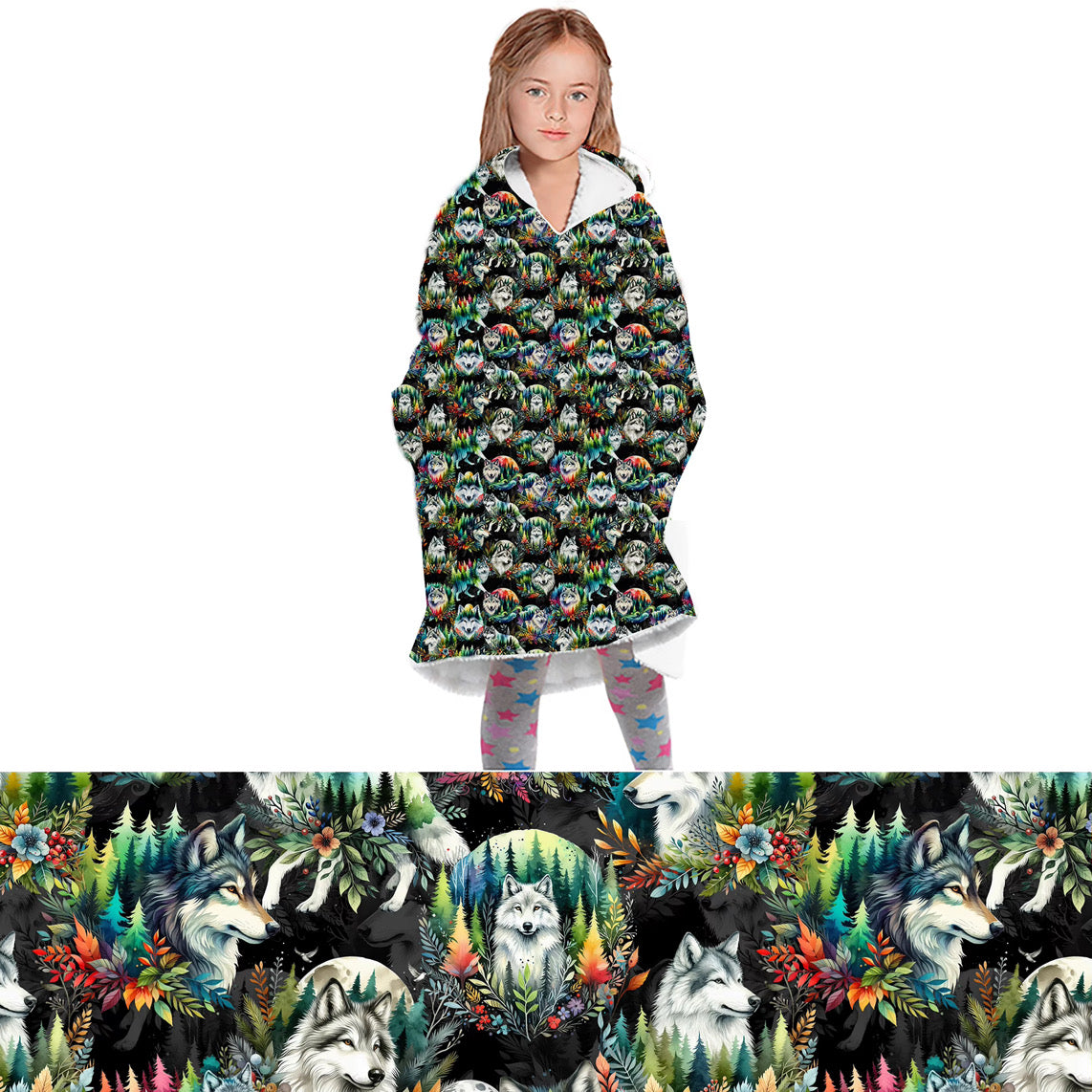 Preorder wolf oversized hooded blanket. Ends 31st October, available early to mid December
