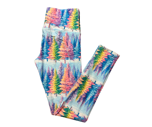 Winter Wonderland full length thigh pocket leggings