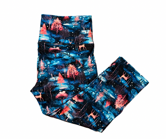 Stag thigh pocket Capri leggings