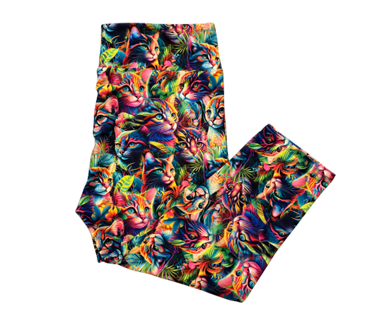 Rainbow Whiskers Capri leggings
