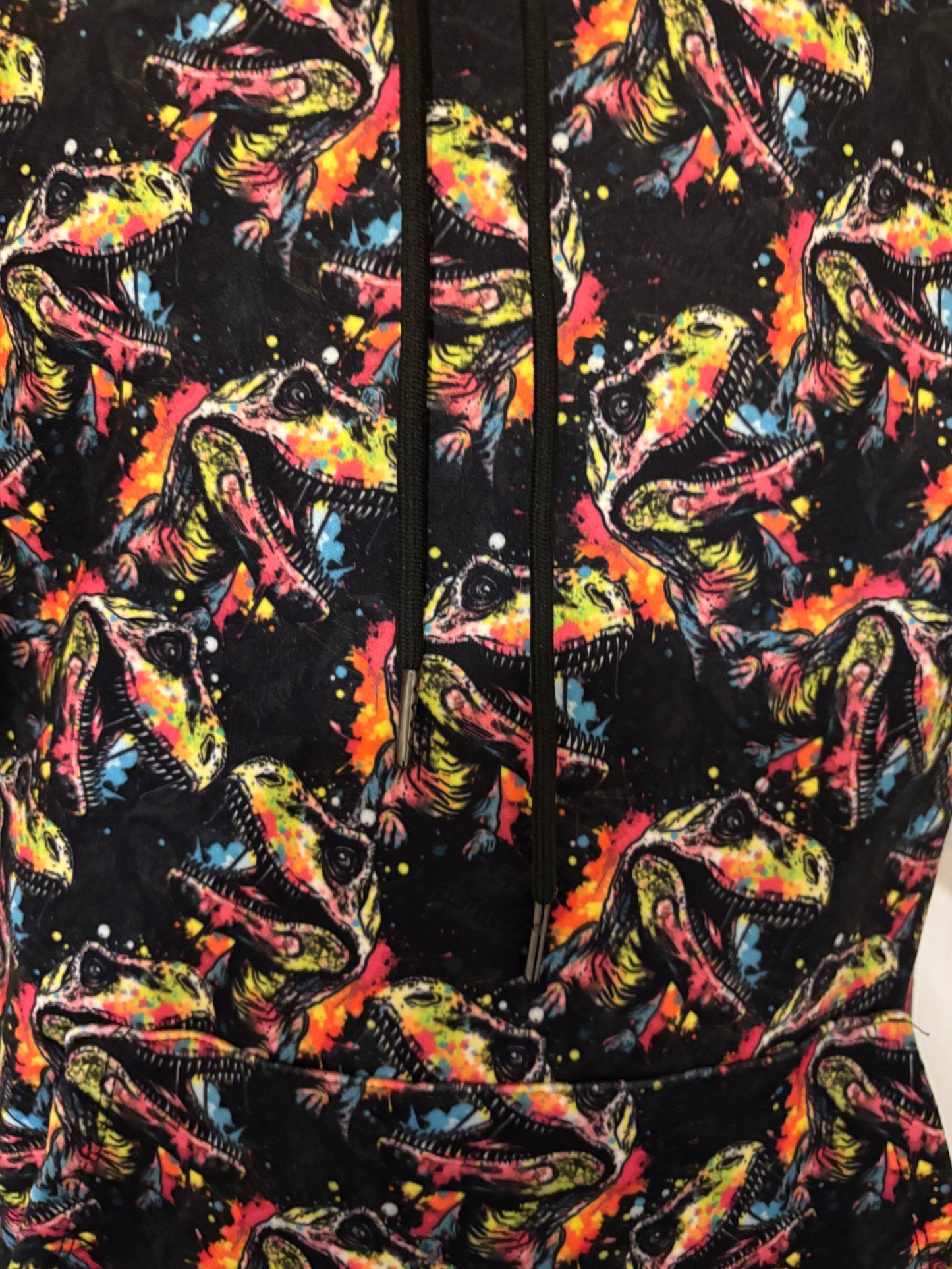 Kids Neon Dinosaur Hoodie