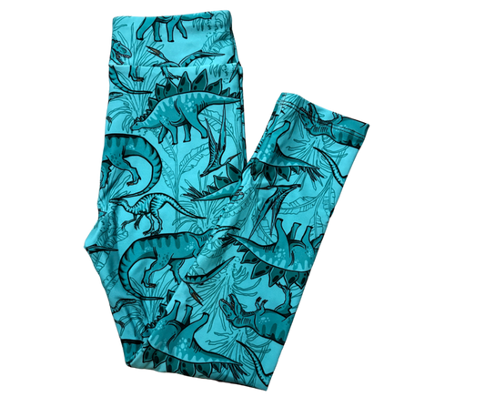 Kids Walking With Dinos full length leggings