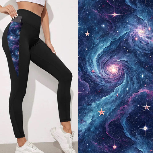 Preorder Cosmic Dreams full length triangle pocket Leggings. Ends 28th February, available early to mid April