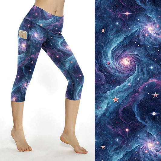 Preorder Cosmic Dreams thigh pocket Capri leggings. Ends 28th February available early to mid April