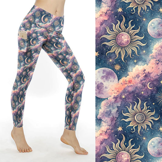 Preorder Celestial Dreams full length thigh pocket leggings. Ends 28th February, available early to mid April