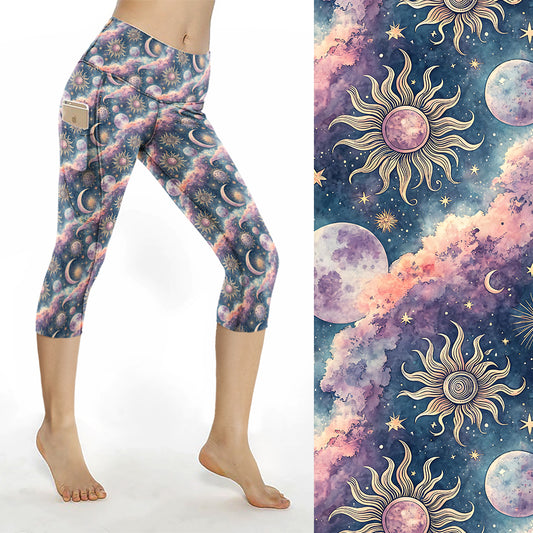 Preorder Celestial Dreams thigh pocket Capri leggings. Ends 28th February, available early to mid April