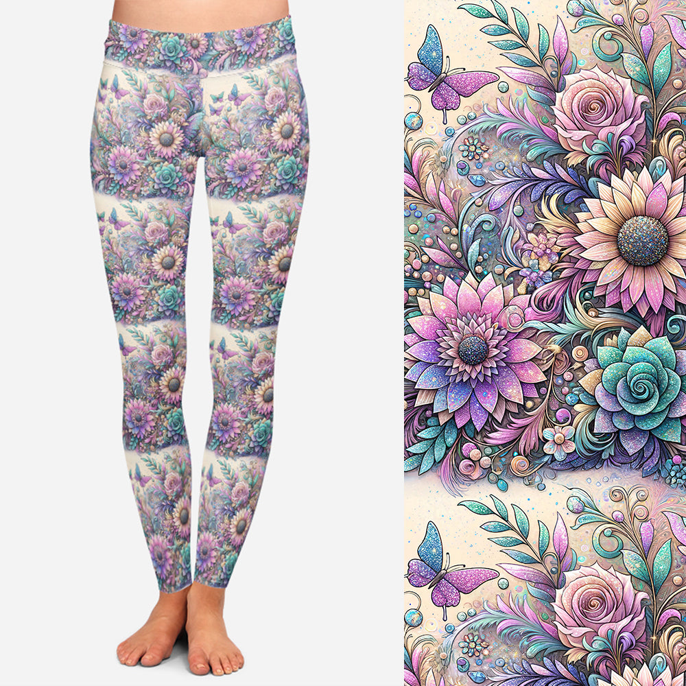 Preorder Glitter Garden full length leggings. Ends 28th February, available early to mid April