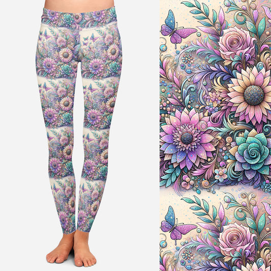 Preorder Glitter Garden full length leggings. Ends 28th February, available early to mid April