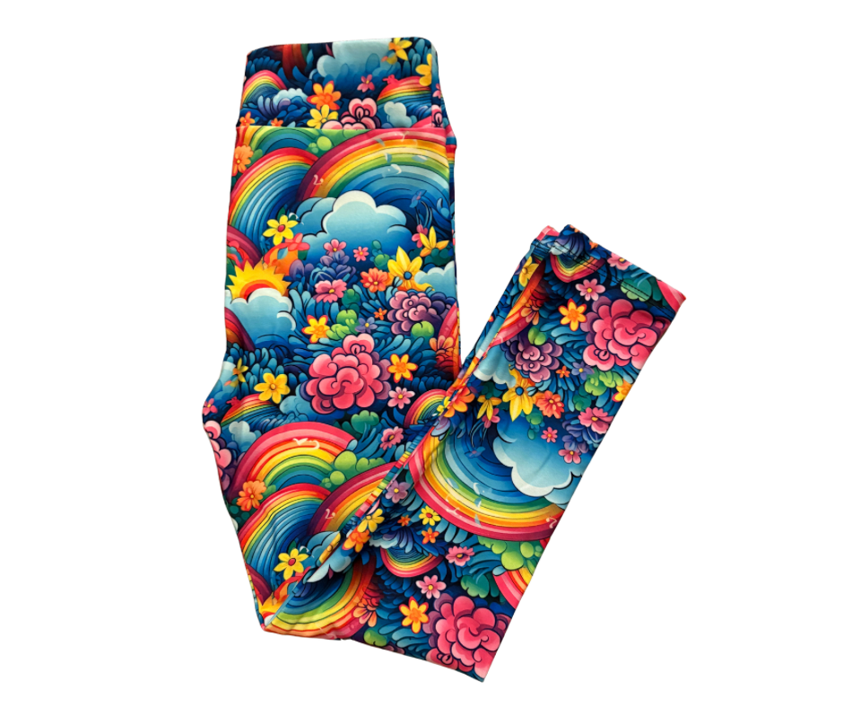 Kids Chase The Rainbow full length leggings