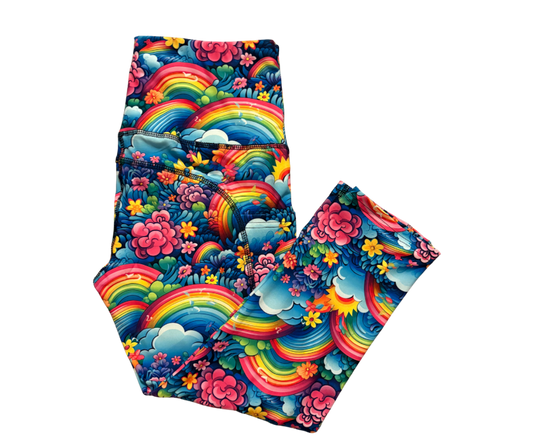 Chase The Rainbow thigh pocket Capri leggings