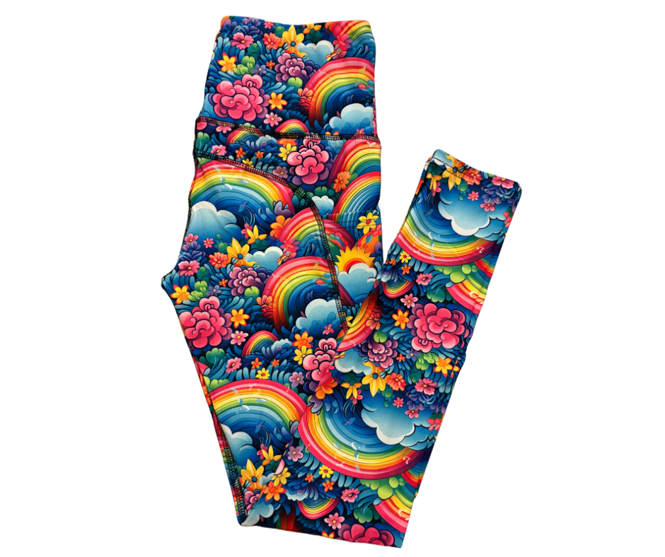 Chase The Rainbow full length thigh pocket leggings