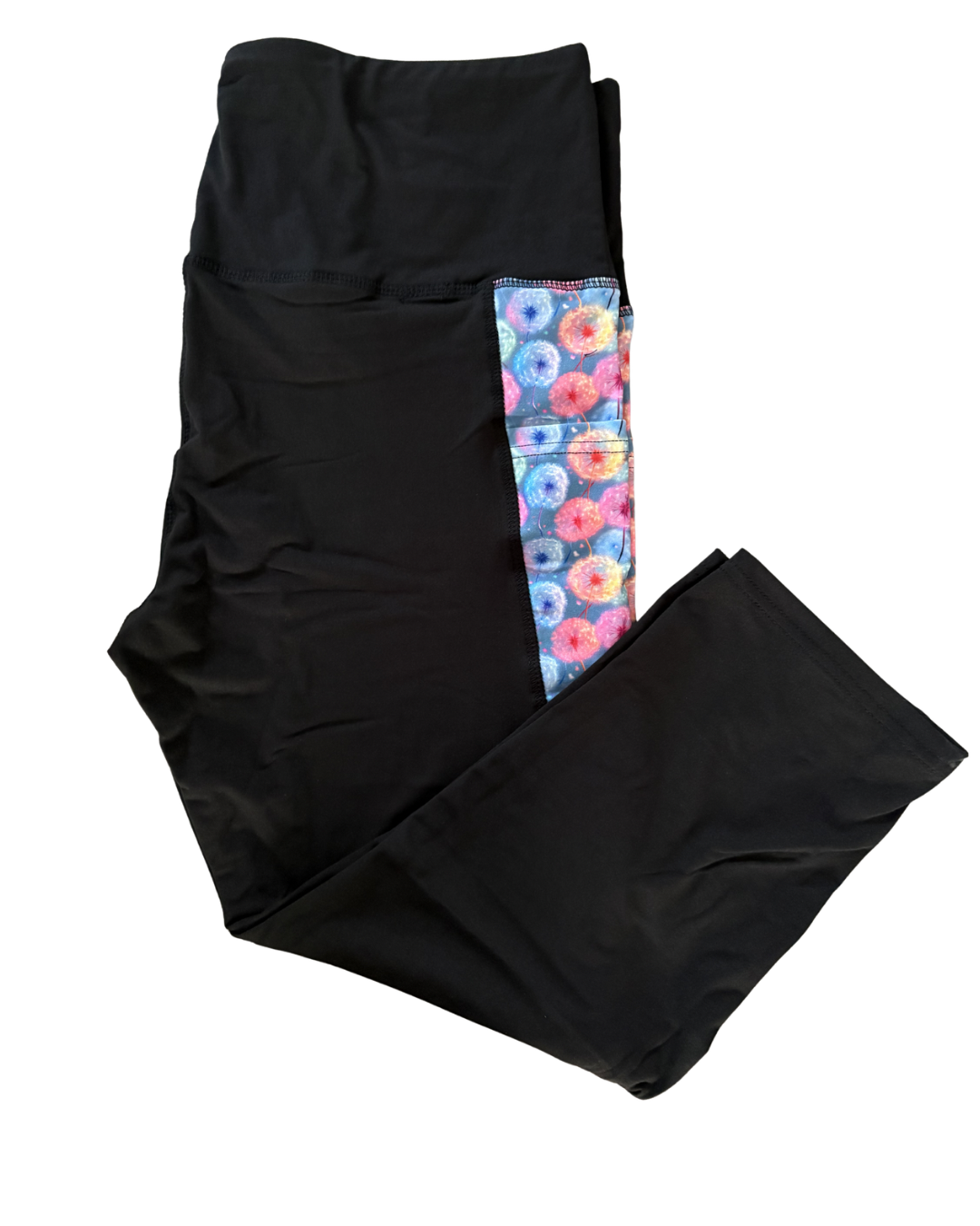 Colourburst Wishes Capri triangle pocket leggings