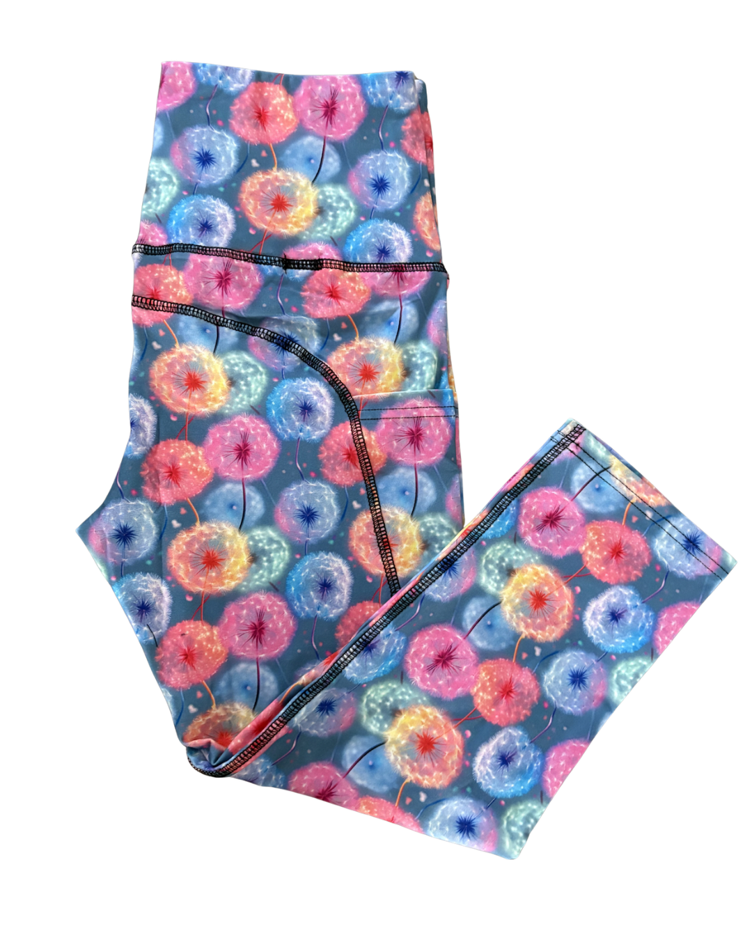 Colourburst Wishes thigh pocket Capri leggings