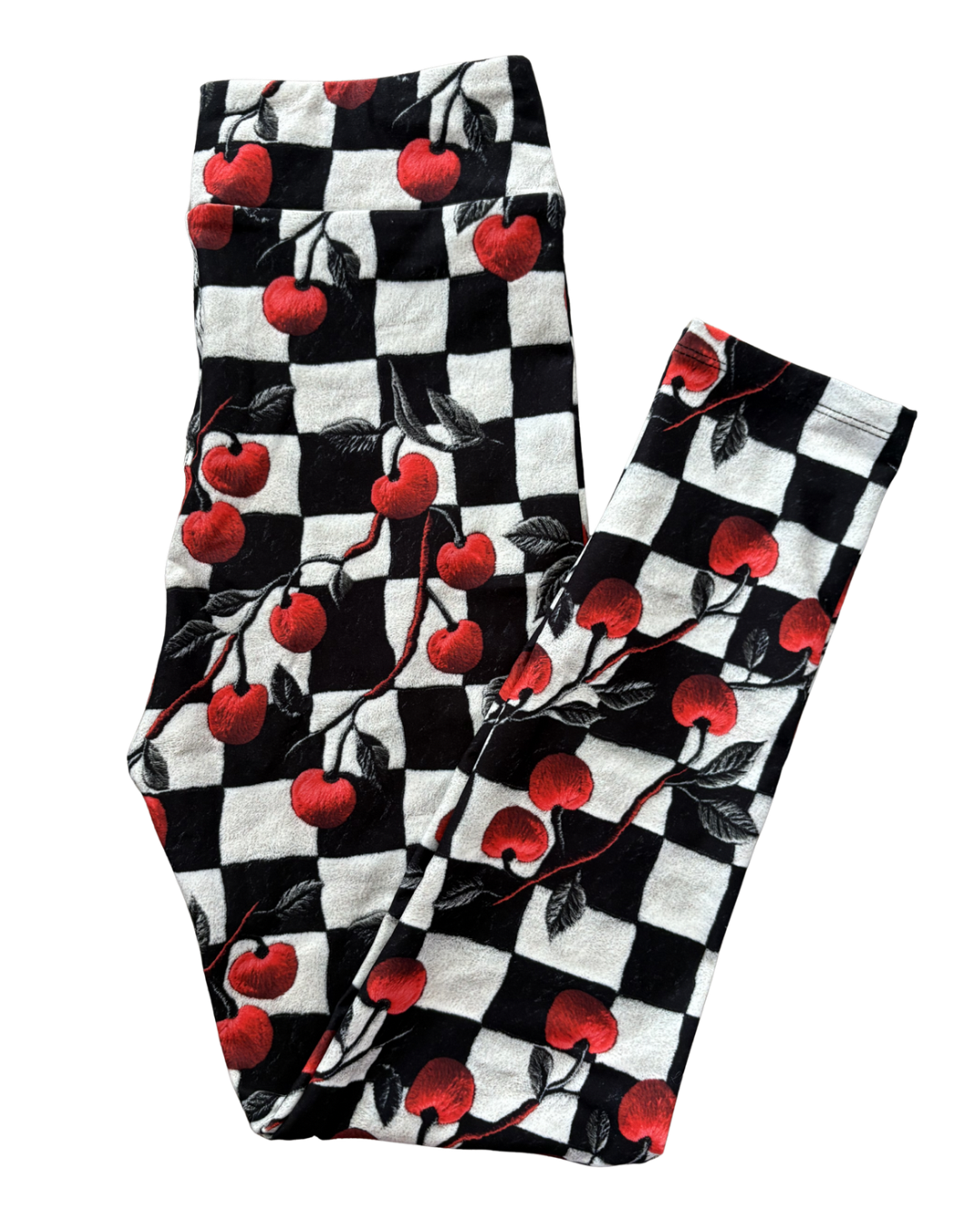 Kids Rockabilly Cherry full length leggings