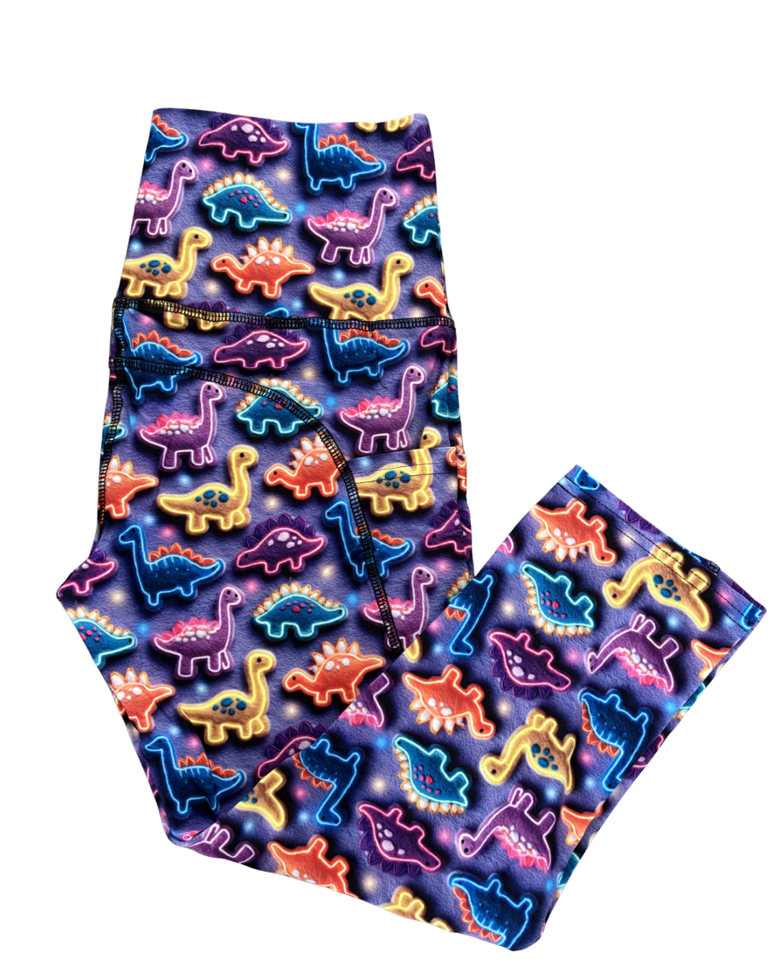 Jurassic Pop Capri thigh pocket leggings