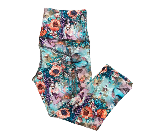 Boho Cowgirl thigh pocket Capri leggings