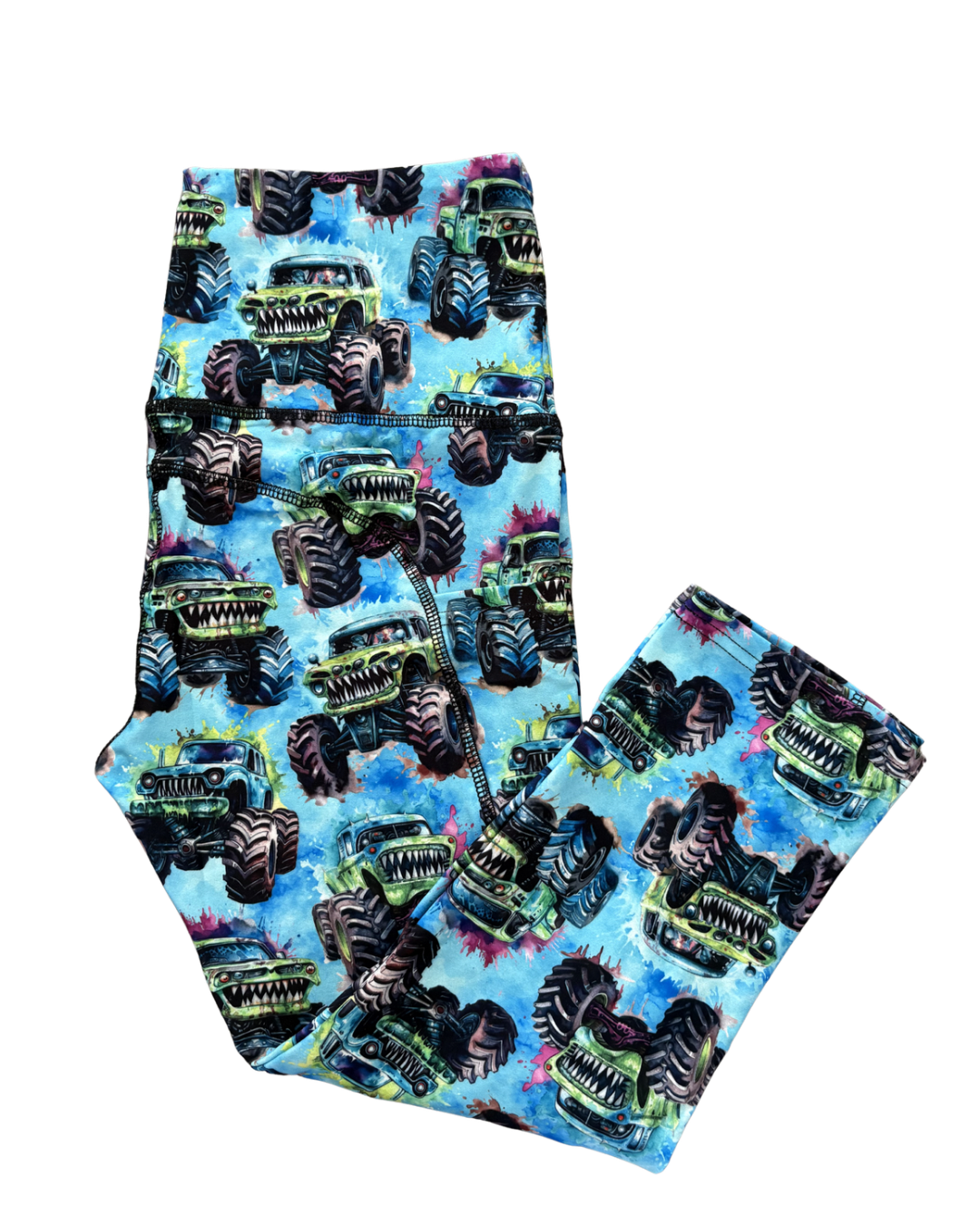 Wild Wheels thigh pocket Capri leggings