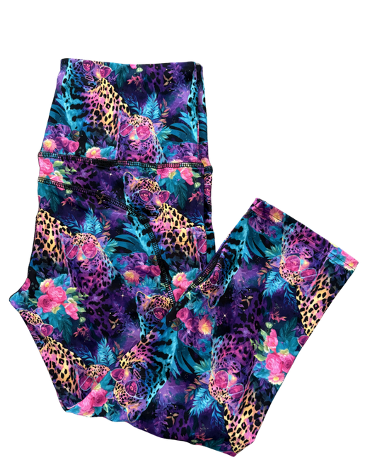 Wild Luxe Leopard thigh pocket Capri leggings