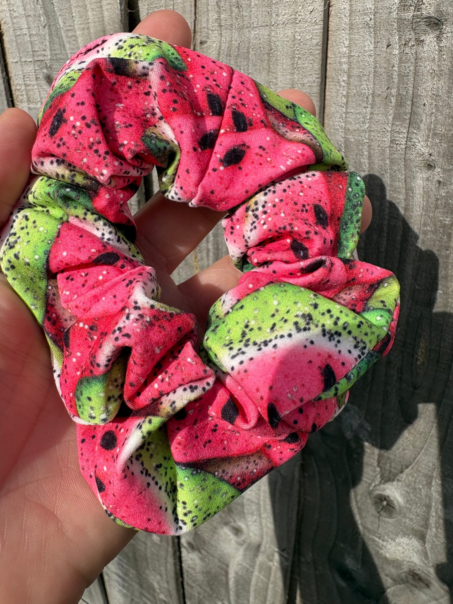 Glitter Watermelon hair scrunchie